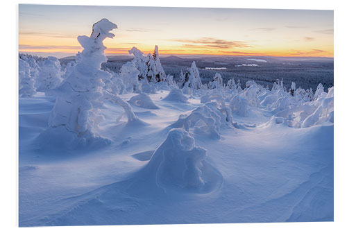 Obraz na PCV View over the wintry Ore Mountains