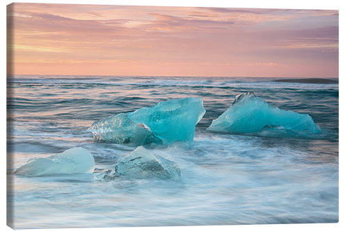 Canvas print Glacier ice at dawn