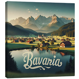 Canvas print Bavarian countryside, Germany