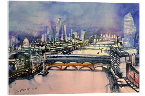 Gallery print London, City view with Business District