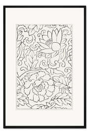 Gerahmter Kunstdruck Yatsuo No Tsubaki Floral Pattern