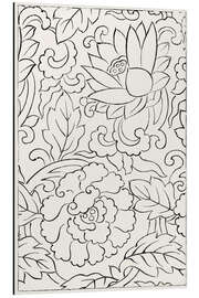 Magnettafel Yatsuo No Tsubaki Floral Pattern