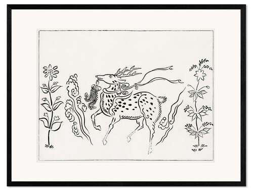 Gerahmter Kunstdruck Yatsuo No Tsubaki - Hirsch