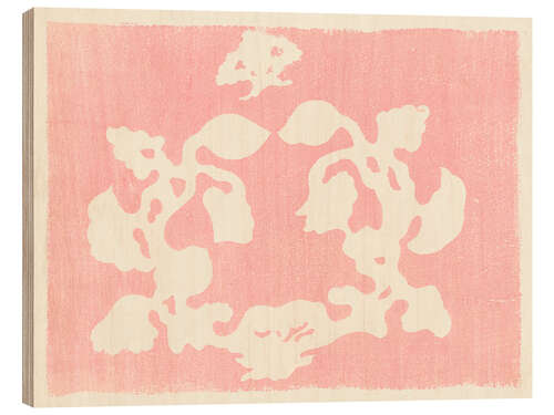 Wood print Yatsuo No Tsubaki Pink II