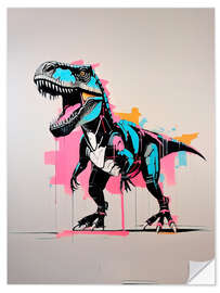 Vinilo para la pared Dinosaur Street Art