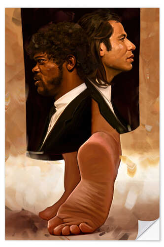 Wandsticker Tarantinos Markenzeichen, Pulp Fiction