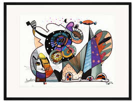 Gerahmter Kunstdruck Die imaginären Freunde unserer Katze