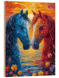 Quadro de madeira Wild Hearts Tamed