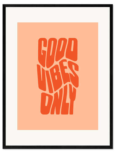 Ingelijste kunstdruk Groovy Good Vibes