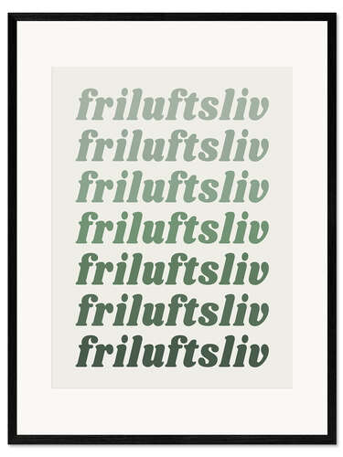 Impressão artística com moldura Friluftsliv