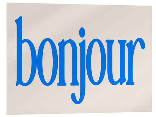 Acrylglasbild Bonjour in Blau