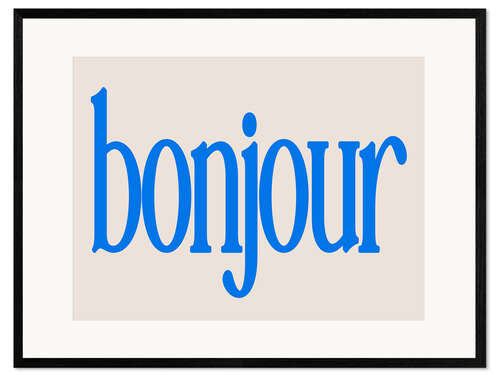 Inramat konsttryck Bonjour in Blue