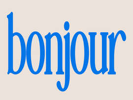 Magnettafel Bonjour in Blau