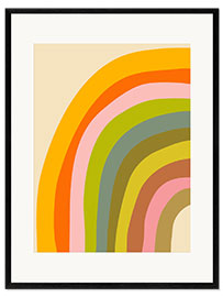 Innrammet kunsttrykk Colourful Abstract Rainbow