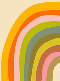 Magnettafel Bunter abstrakter Regenbogen