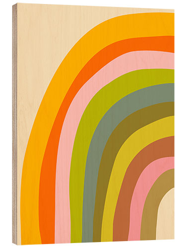 Wood print Colourful Abstract Rainbow