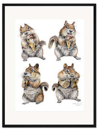 Gerahmter Kunstdruck Verrückt nach Eiscreme