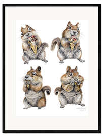 Framed art print Nuts For Ice Cream