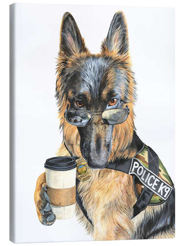 Canvas print K9 Police Coffee