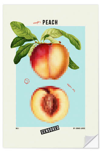 Selvklebende plakat Naughty Peach