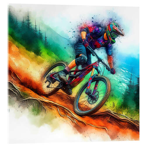 Cuadro de metacrilato Mountain bike downhill I