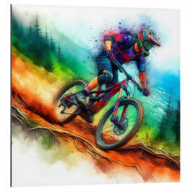 Magnettafel Mountainbike bergab I