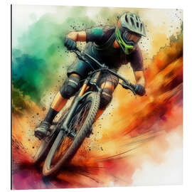 Aluminium print Mountain bike downhill II