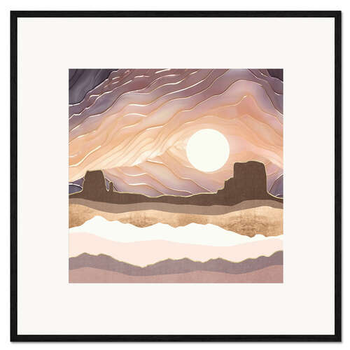Inramat konsttryck Desert Sky