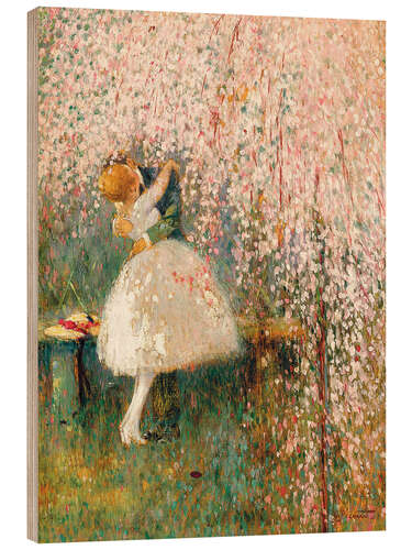 Wood print Under the pink tree