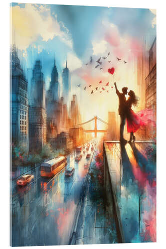 Acrylic print Love in New York