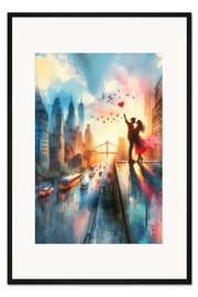 Gerahmter Kunstdruck Liebe in New York