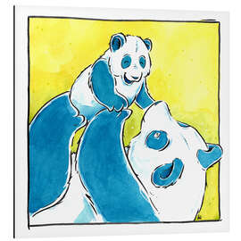 Quadro em alumínio Panda Love