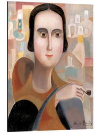 Magnettafel Junge Frau mit einer Pfeife, 1920