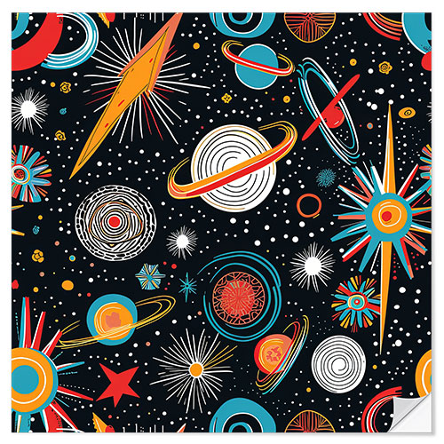 Wall sticker Vintage Space World