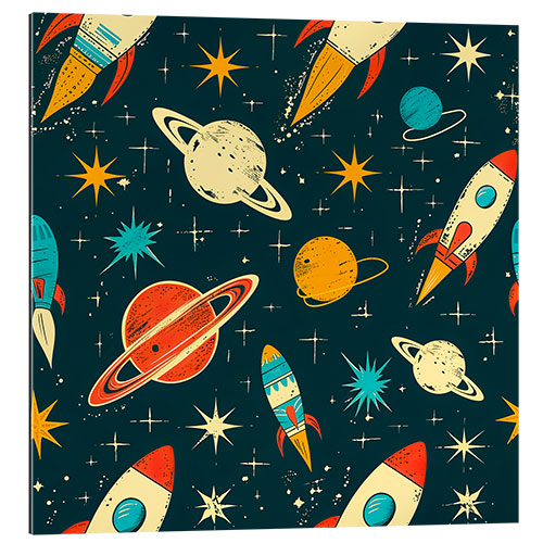 Gallery print Retro Space Pattern