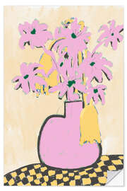 Naklejka na ścianę Pink Vase