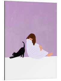 Magnettafel Mädchen und Katze