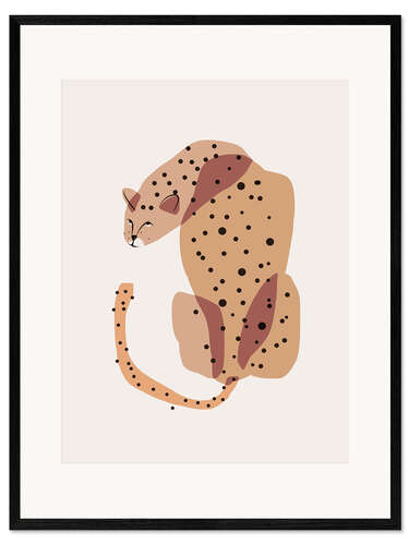 Gerahmter Kunstdruck Abstrakter Leopard