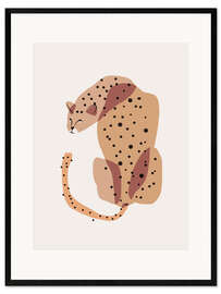 Kehystetty taidepainatus Abstract Leopard