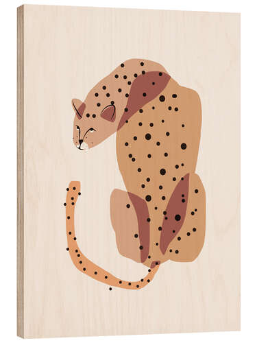 Wood print Abstract Leopard