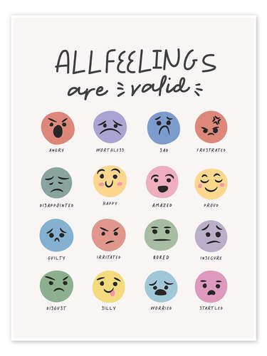 Plakat All Feelings Are Valid