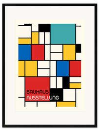 Ingelijste kunstdruk Bauhaus Geometric Design, Exhibition