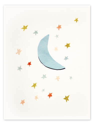 Poster Moon & Stars