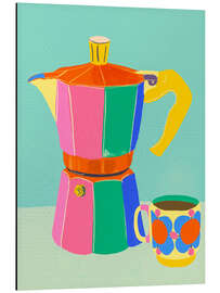 Aluminium print Colourful breakfast coffee