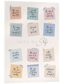 Acrylglasbild Note to Self