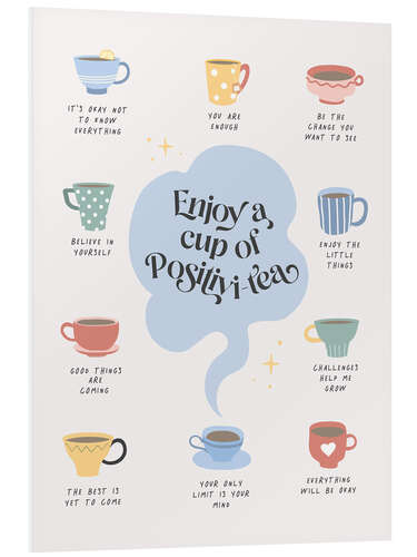 Cuadro de PVC Enjoy a Cup of Positivi-Tea