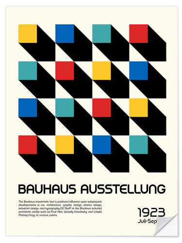 Selvklebende plakat Bauhaus, Exhibition 1923 I