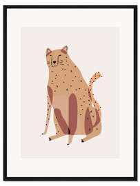 Gerahmter Kunstdruck Plump Leopard