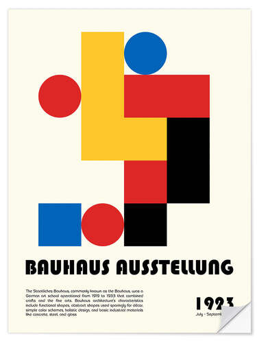 Wall sticker Bauhaus, Exhibition 1923 II