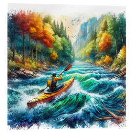 Tableau en verre acrylique Canoe descent II - nobelart